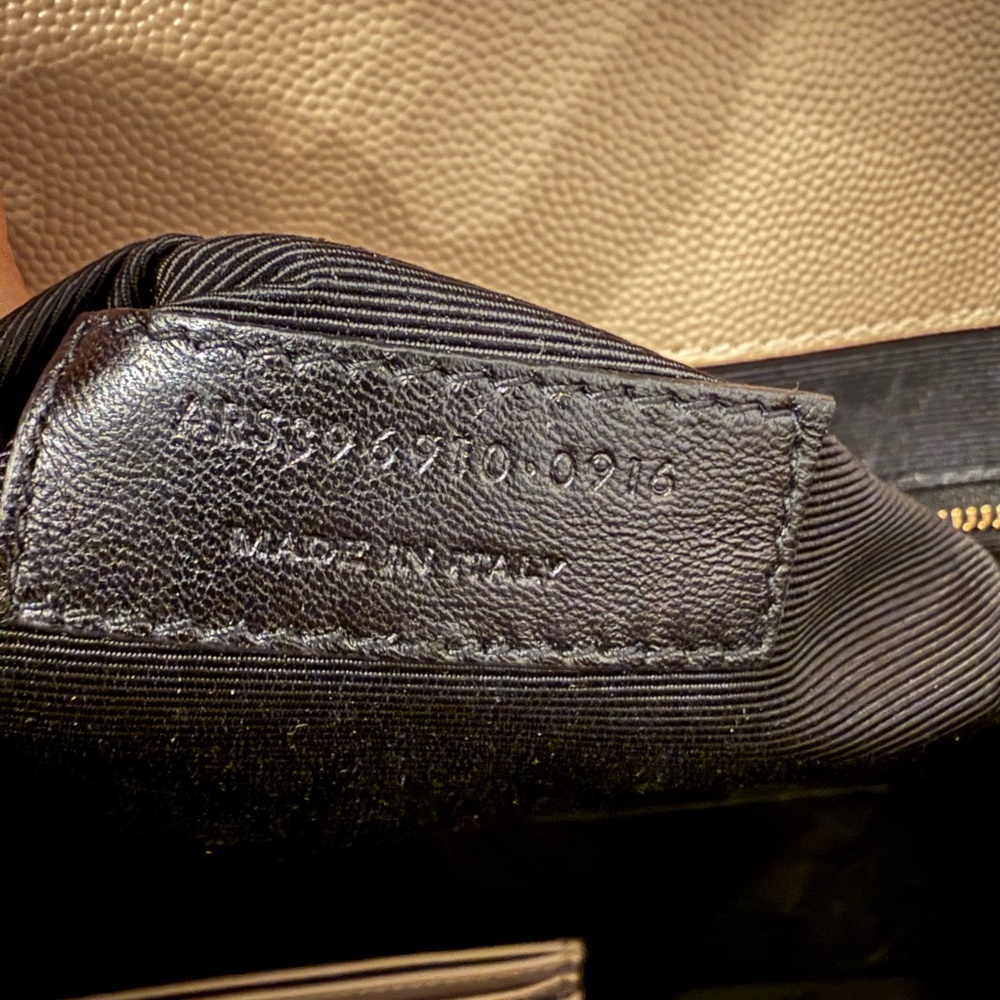 Saint Laurent Taupe Quilted Crossbody Bag - Picture 10 of 11